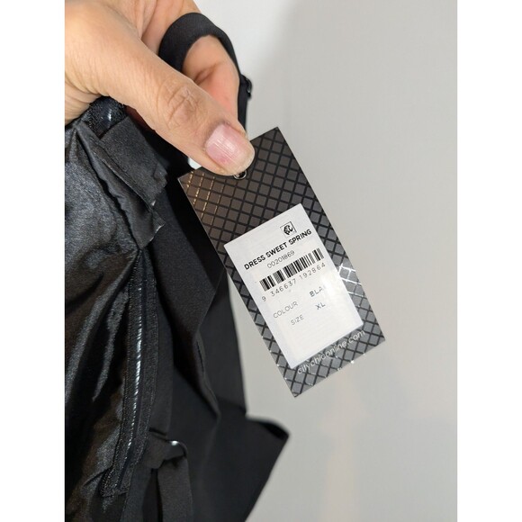 City Chic Women Black Sleeveless Ruffle Party Dress XL Cocktail Club Luxe Sexy - Picture 8 of 9